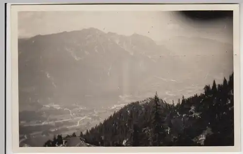 (F30606) Orig. Foto Garmisch-Partenkirchen, Blick vom Kreuzeck-Weg 1931