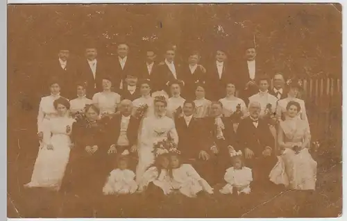 (F3058) Orig. Foto Hochzeitsgesellschaft, Gruppenfoto 1920er
