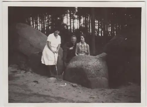 (F30574) Orig. Foto Personen am Sieben Steinhäuser 1930