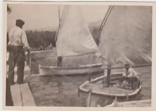 (F30545) Orig. Foto Segelboote auf der Insel Rab 1930