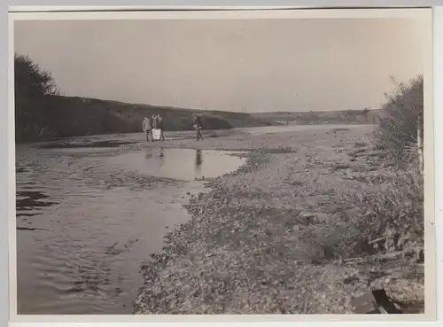 (F30520) Orig. Foto Partie an der Leine 1929