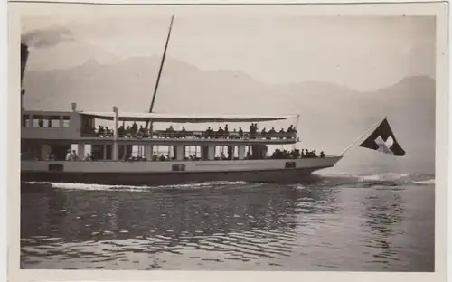 (F30509) Orig. Foto Passagierschiff auf dem Vierwaldstättersee 1929