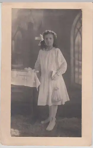 (F3050) Orig. Foto Porträt junges Mädchen, Kabinettfoto vor 1945