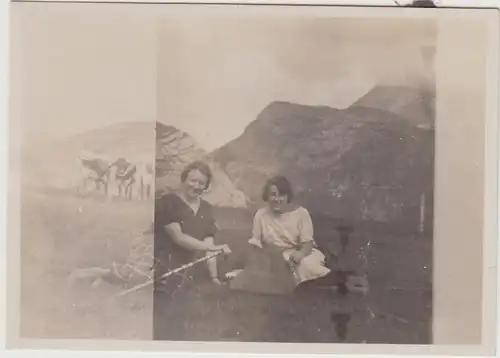 (F30457) Orig. Foto Frauen auf Wiese, Gotzenalm 11.8.1927