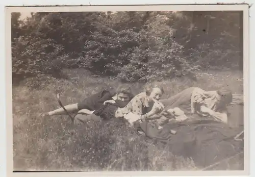 (F30444) Orig. Foto Picknick auf dem Weserberge 1928