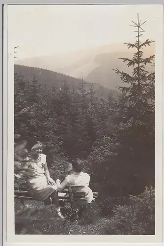 (F30420) Orig. Foto Hahnenklee-Bockswiese, Damen am Bocksberg 1930