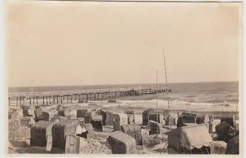 (F30417) Orig. Foto Göhren auf Rügen, Strand und Seebrücke 1930