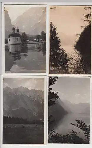 (F30366) 4x Orig. Foto Königsee, verschiedene Ansichten 1929