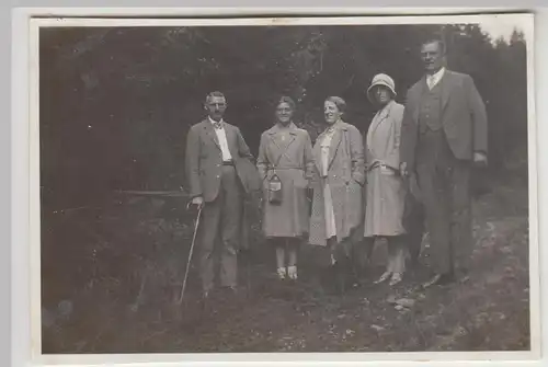 (F30327) Orig. Foto Personen, Wanderung bei Hahnenklee 1930