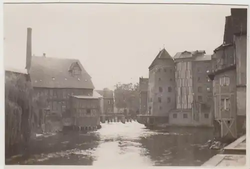 (F30305) Orig. Foto Lüneburg, Partie beim Alten Kran 1930