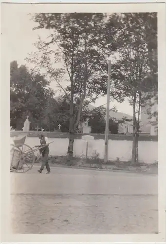 (F30274) Orig. Foto Oberammergau, Straßenbild, Friedhof 1929