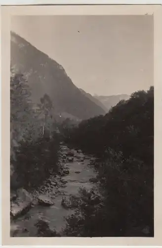 (F30234) Orig. Foto Salzach bei Lofer 1929