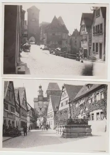 (F30203) 2x Orig. Foto Rothenburg o.T., Plönlein, Markusturm 1920er