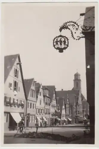 (F30201) Orig. Foto Rothenburg o.T., Schild am Wirtshaus 1920er