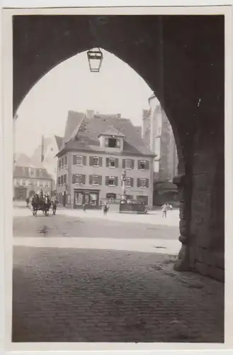 (F30195) Orig. Foto Dinkelsbühl, Marktplatz, Blick durchs Tor 1920er