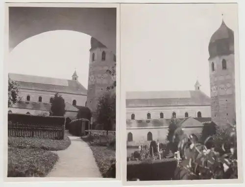 (F30184) 2x Orig. Foto Kloster Frauenwörth im Chiemsee 1920er