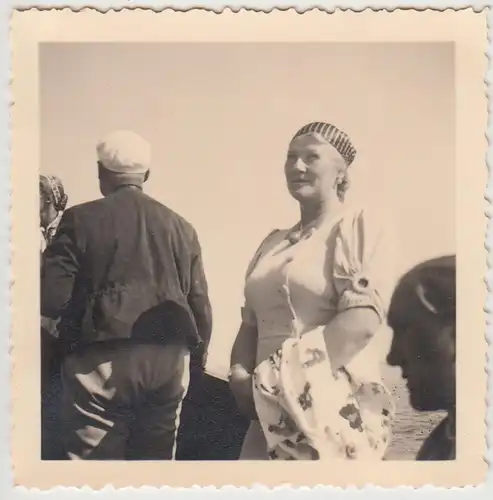 (F30170) Orig. Foto Frau auf einem Boot 1937