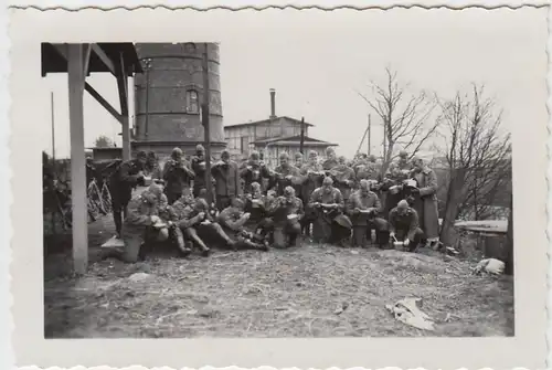 (F3009) Orig. Foto Schießplatz Deep (Mrzezyno), Soldaten beim Essen 1937