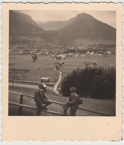 (F30023) Orig. Foto Wanderer in Oberstdorf im Allgäu 1936