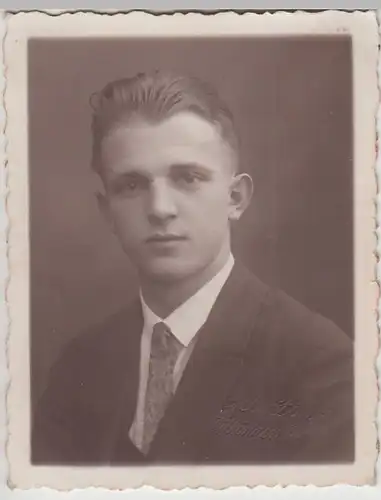 (F29972) Orig. Foto Porträt junger Mann Johann Unger, gest. 2.10.1934