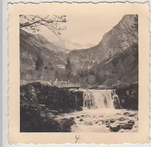 (F29962) Orig. Foto Gaisalpsee mit Nebelhorn, Wasserfälle 1936