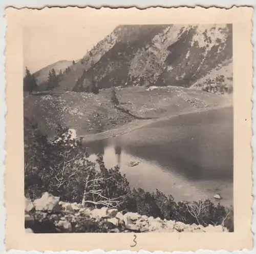 (F29960) Orig. Foto Gaisalpsee mit Schutzhütte 1936