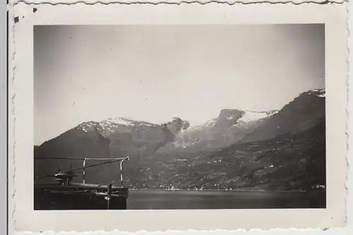 (F29922) Orig. Foto Sørfjord mit Folgefonna Gletscher 1930er