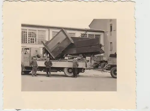 (F29777) Orig. Foto Lkw der Firma Fritz Nelson Altenburg m. Kiesbagger 1939