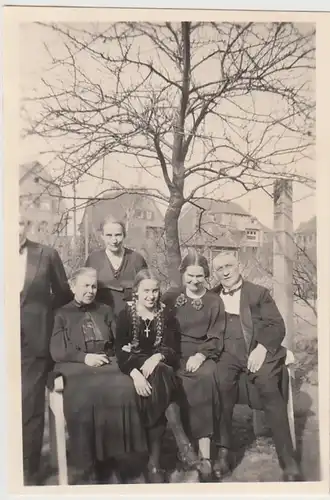 (F29664) Orig. Foto Konfirmation Elisabeth in Buer, Springestraße 35, 1935