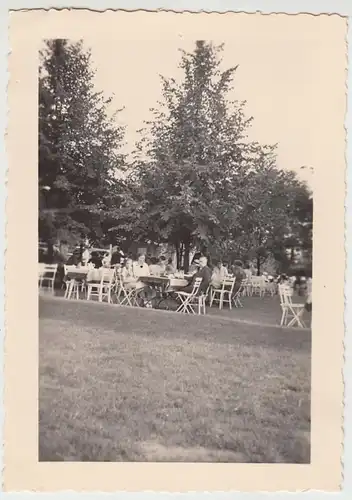 (F29629) Orig. Foto Marl, Personen im Garten der Loemühle 1935