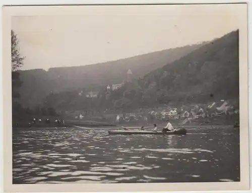 (F29538) Orig. Foto Zwingenberg, Sportboot auf dem Neckar 1930