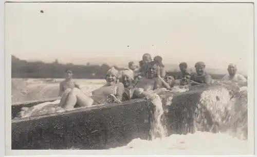 (F29502) Orig. Foto Personen an der Fischtreppe in Wieblingen 1930