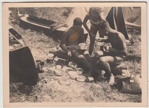 (F29500) Orig. Foto Zeltlager der Ruderer aus Heidelberg 1930, Essen
