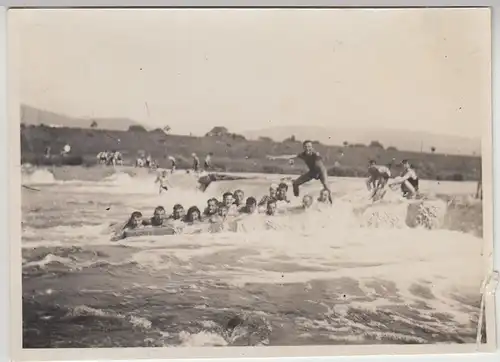 (F29495) Orig. Foto Personen an der Fischtreppe in Wieblingen 1930