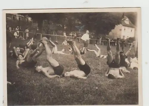 (F29494) Orig. Foto Eberbach am Neckar, Sportübungen der Ruderer 1930