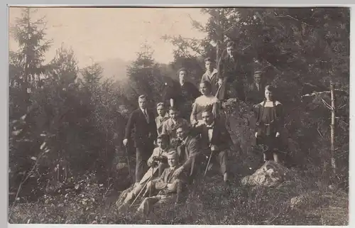 (F29470) Orig. Foto Wanderung, Personen im Freien 1920er