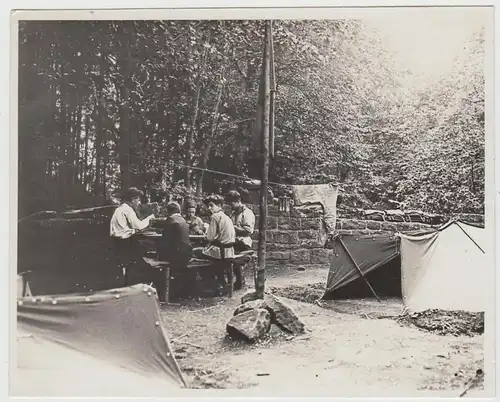 (F29455) Orig. Foto Zeltlager bei Eberbach Rockenau 1926