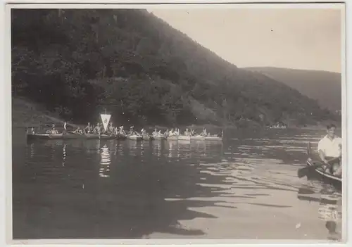 (F29447) Orig. Foto Ruderboote auf dem Neckar 1931