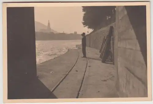 (F29400) Orig. Foto Heidelberg, Blick vom Stauwehr 1930