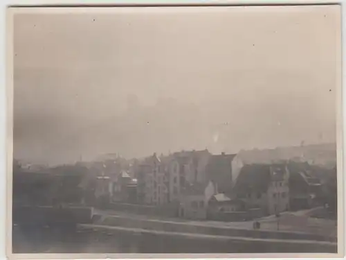 (F29383) Orig. Foto Heidelberg, Blick zum Schloss im Nebel 1930