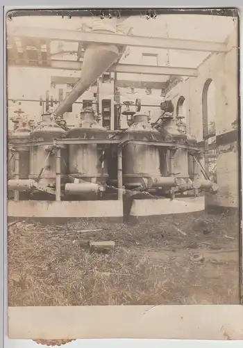 (F29357) Orig. Foto 1.WK zerstörte Fabrik, technische Anlage 1914-18