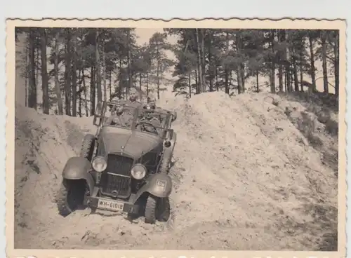 (F28970) Orig. Foto Senne b. Bielefeld, Militär-Fahrschule im Buschkamp 1938