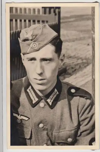 (F28838) Orig. Foto Porträt deutscher Soldat Werner Appenzeller 1943