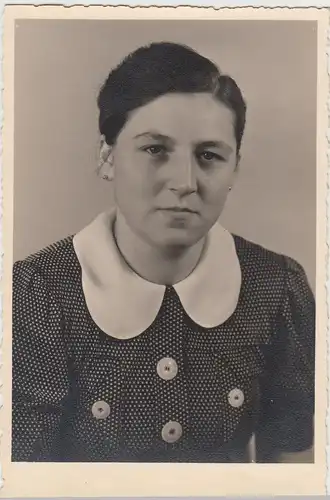 (F28799) Orig. Foto Porträt junge Frau Elisabeth 1930/40er