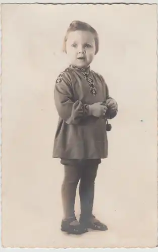 (F28713) Orig. Foto Porträt kleines Mädchen, Leipzig 1937