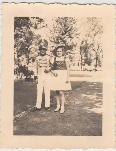 (F28682) Orig. Foto Kinder im Kostüm, Karneval, Fasching 1930er