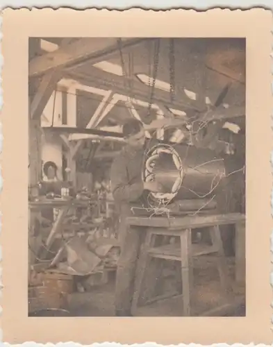 (F28655) Orig. Foto Industrie 1930er, Motoren - Generatoren-Montage