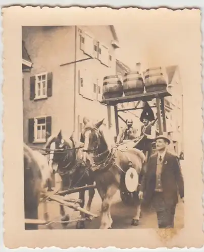 (F28640) Orig. Foto Rottenburg, Festumzug zum Karneval 1930er