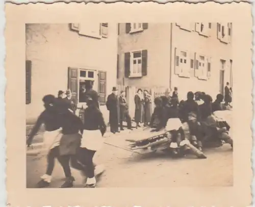 (F28637) Orig. Foto Rottenburg, Festumzug zum Karneval 1930er
