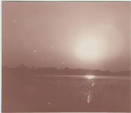 (F28566) Orig. Foto Kersdorf, Abendstimmung am See 1929